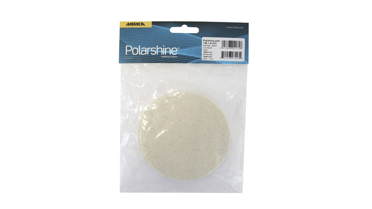 Mirka Polarshine Filz-Pad Ø 77 mm oder 125 mm (2er-Set)