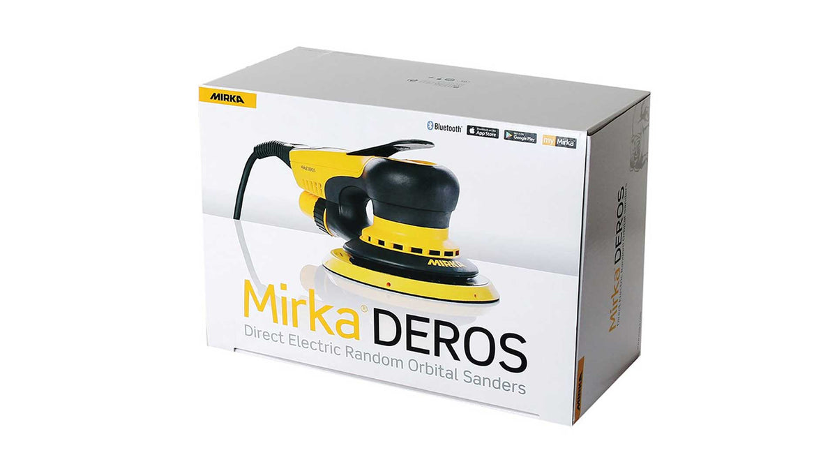 Mirka Zentralabsaugung Elektro-Exzenter Ø 150 mm 2,5 mm Hub, 5/16“ Gewinde, inkl. PU-Teller medium und Schutzauflage 48-Loch (1Stk)