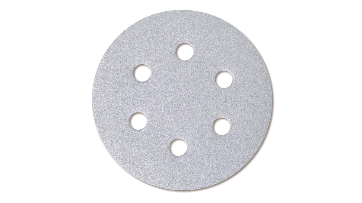 Mirka Q.Silver Schleifscheiben Ø 77 mm Grip 6-fach gelocht P180–P500 (100 Stk)