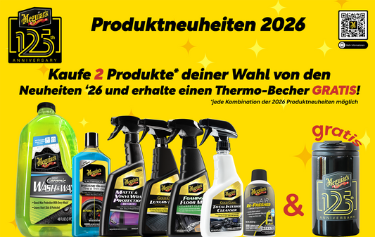 2 Meguiar's Neuheiten 2026 kaufen und gratis Tasse erhalten