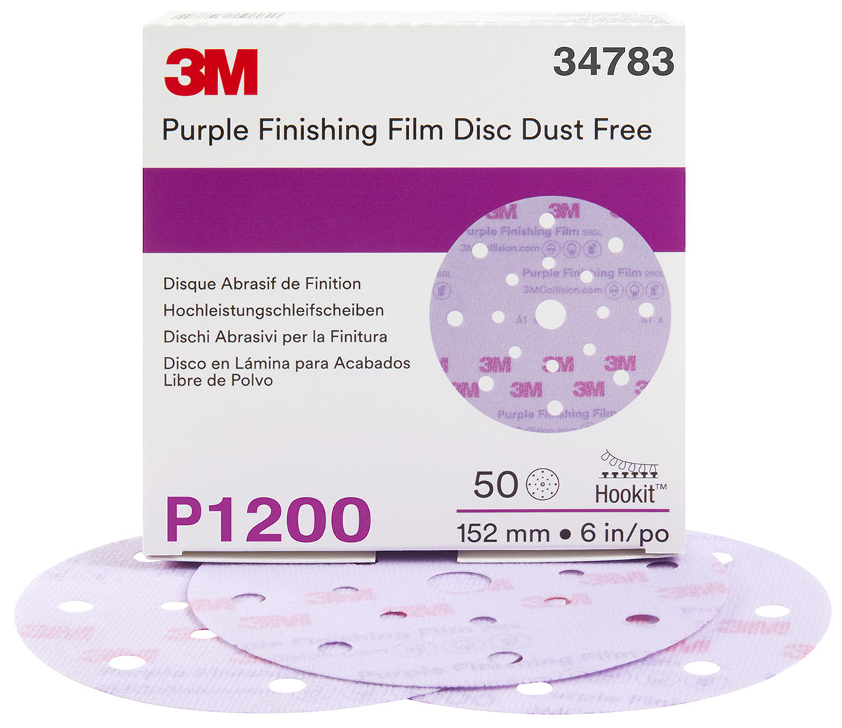3M Hookit Purple Schleifscheibe 260L+ (50 Stk)