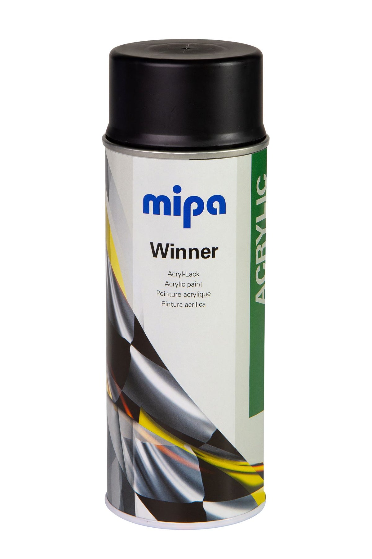 Mipa Winner Spray Acryl-Lack in Schwarz und Weiß, Glänzend Seidenglänzend und Matt (400ml)