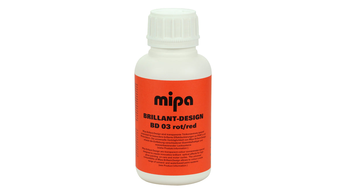 Mipa WBS Brillant-Design Effektlack Gelb, Rot oder Blau (500ml)