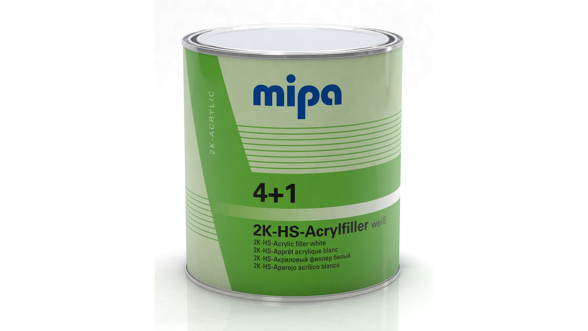 Mipa 4+1 Acrylfiller HS in Hellgrau, Dunkelgrau, Schwarz oder Weiß in verschiedenen Größen