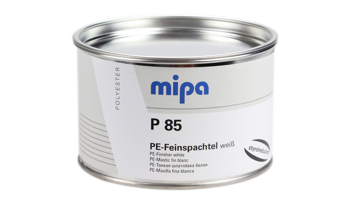 Mipa P 85 styrolreduziert (1kg oder 250g) - PE-Feinspachtel hochweiss inkl. Härter