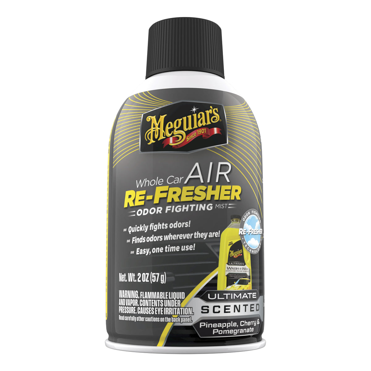 Meguiar's G260102 Ultimate Whole Car Air Re-Fresher Lufterfrischer Spray (56,7g)
