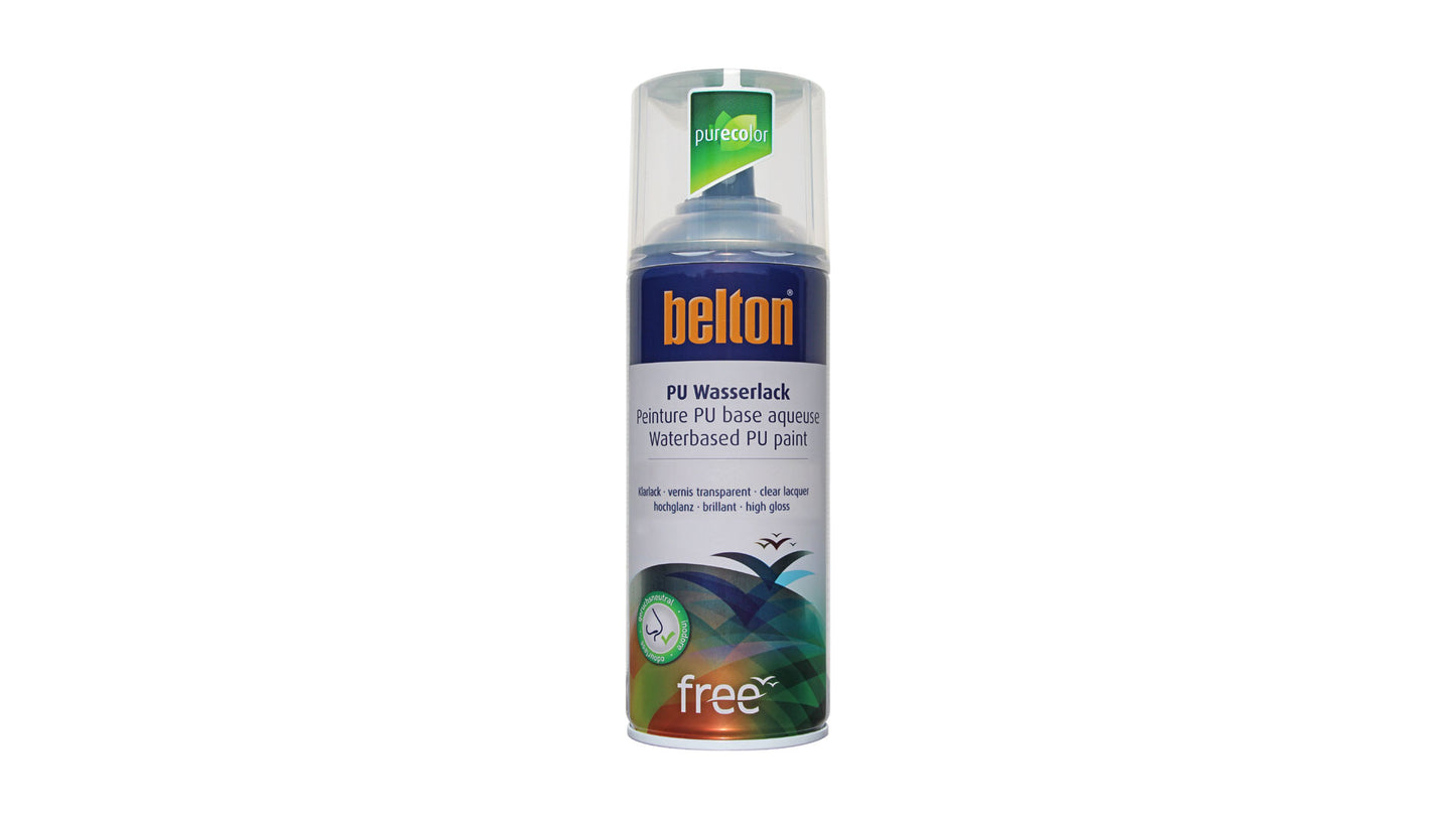 Belton Free PU Wasserlack-Spray Klarlack (400ml)