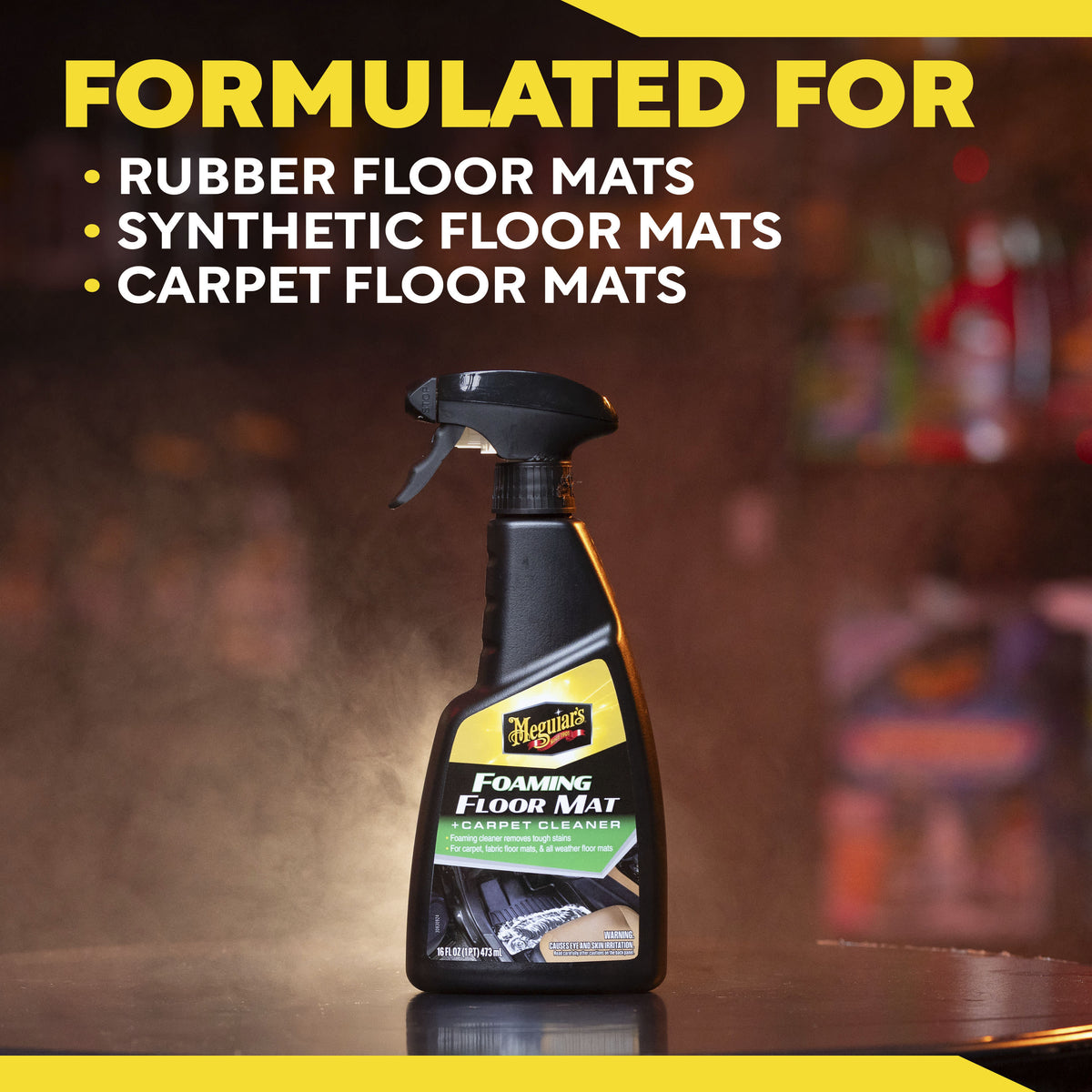 Meguiar's G262816 Foaming Floormat and Carpet Cleaner Fußmatten- und Teppichreiniger (473 ml)