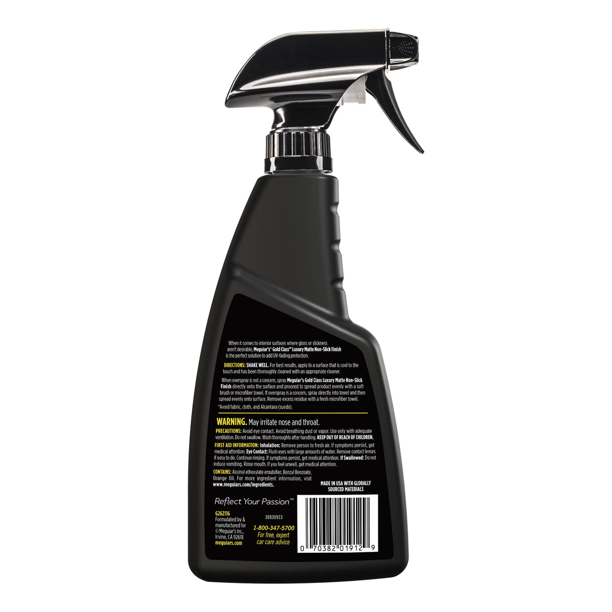 Meguiar's G262116 Gold Class Luxury Matte Innenraum-Pflegespray (473 ml)