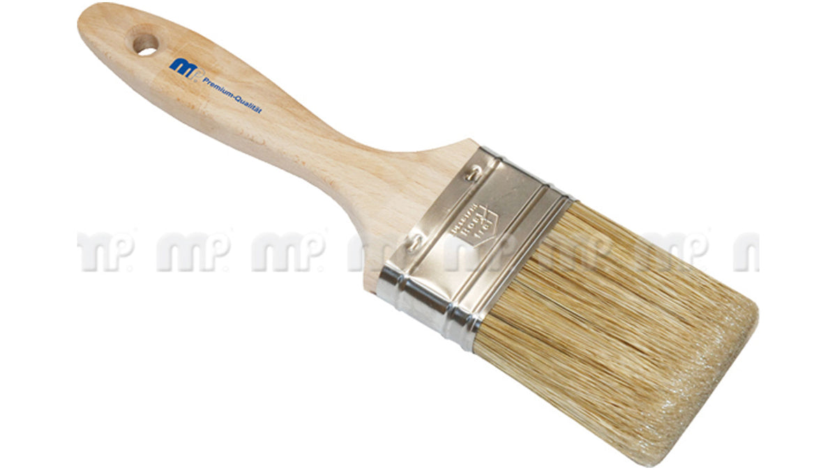 MP Flach-Pinsel Premium 30 mm - Orel-Mix-Borste, Edelstahlzwinge, Holzstiel