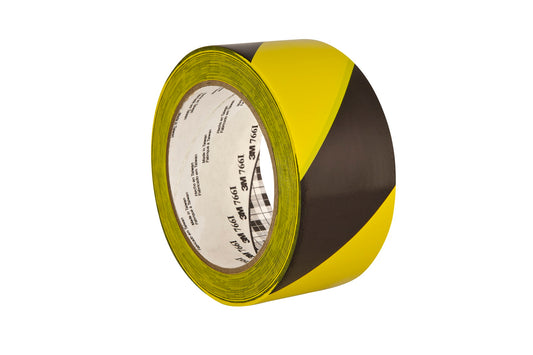 3M 766IYEBL Gefahrenwarnband 766i, Gelb/Schwarz, 50 mm x 33 m (1 Rolle)