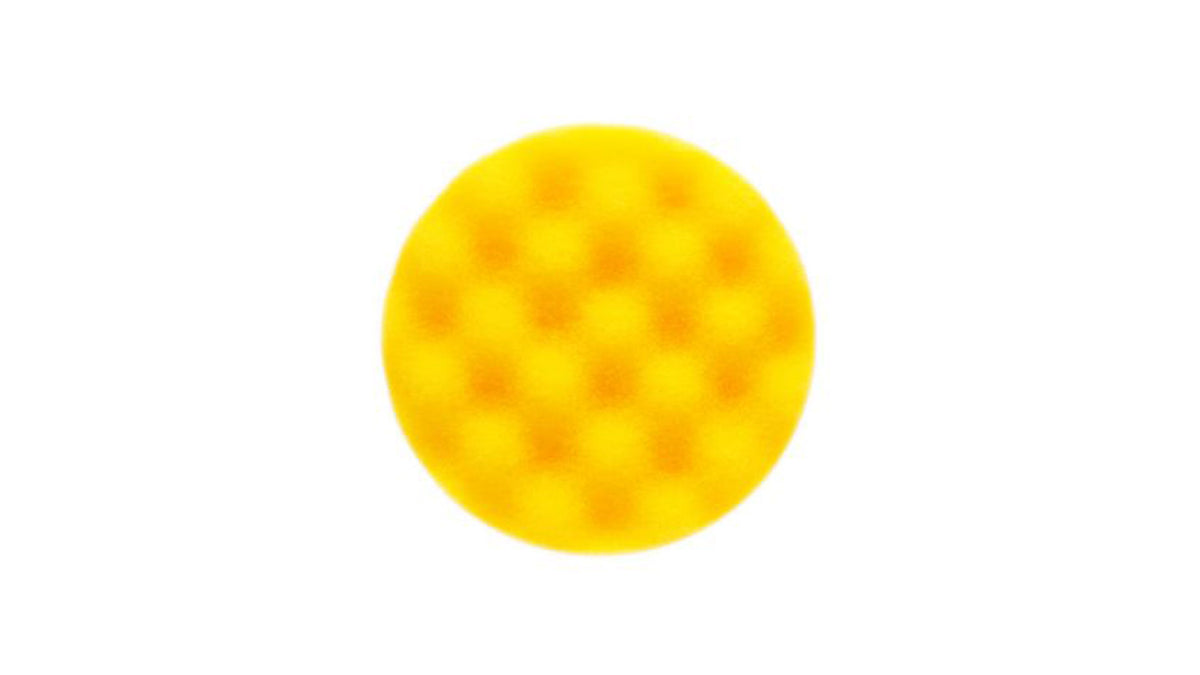 Mirka Golden Finish Pad 1 Polierpad Ø 77 mm Gelbes gewaffeltes Schaumfstoffpad (2er Pack)