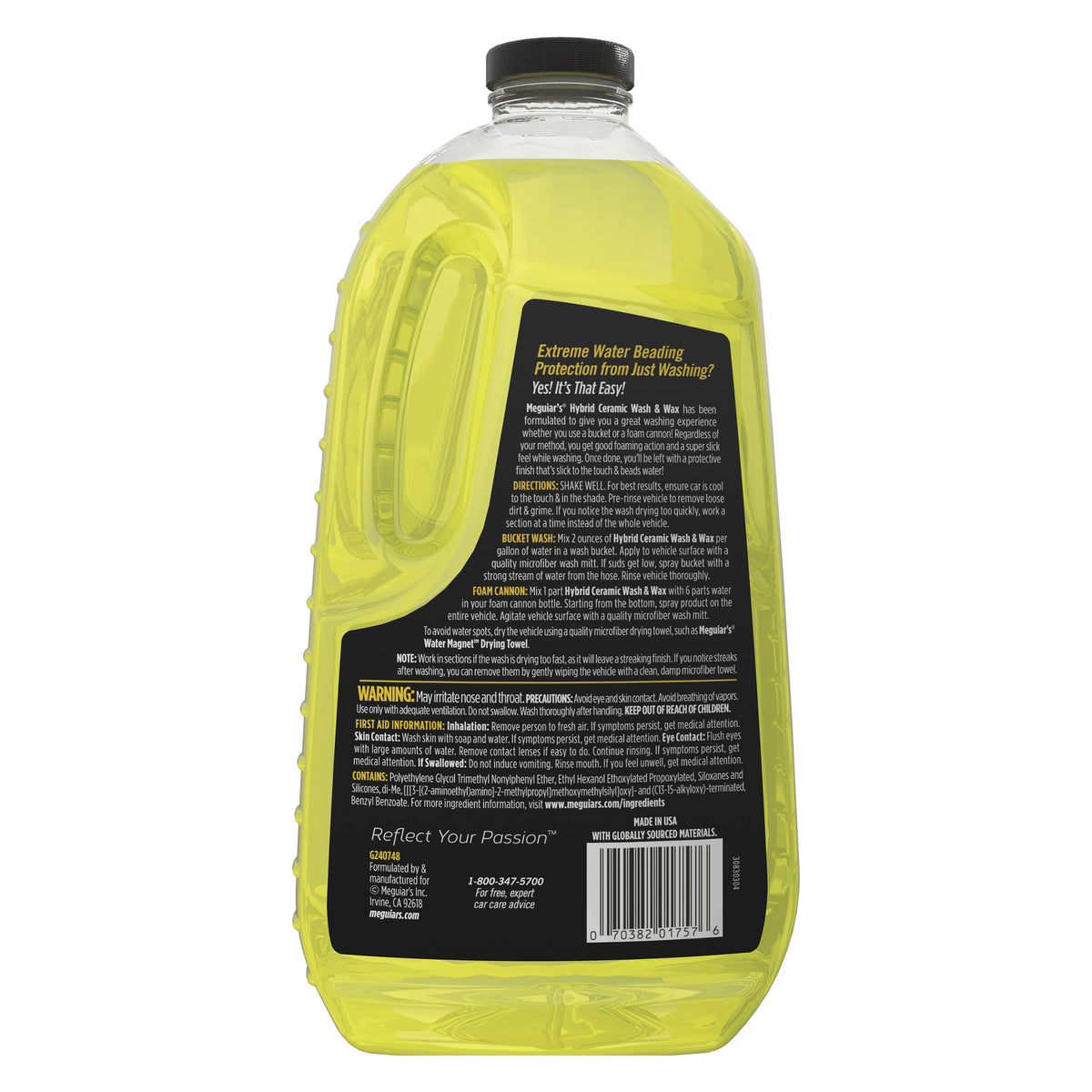 Meguiar's G264848 Hybrid Ceramic Wash & Wax  Autoshampoo (1420 ml)