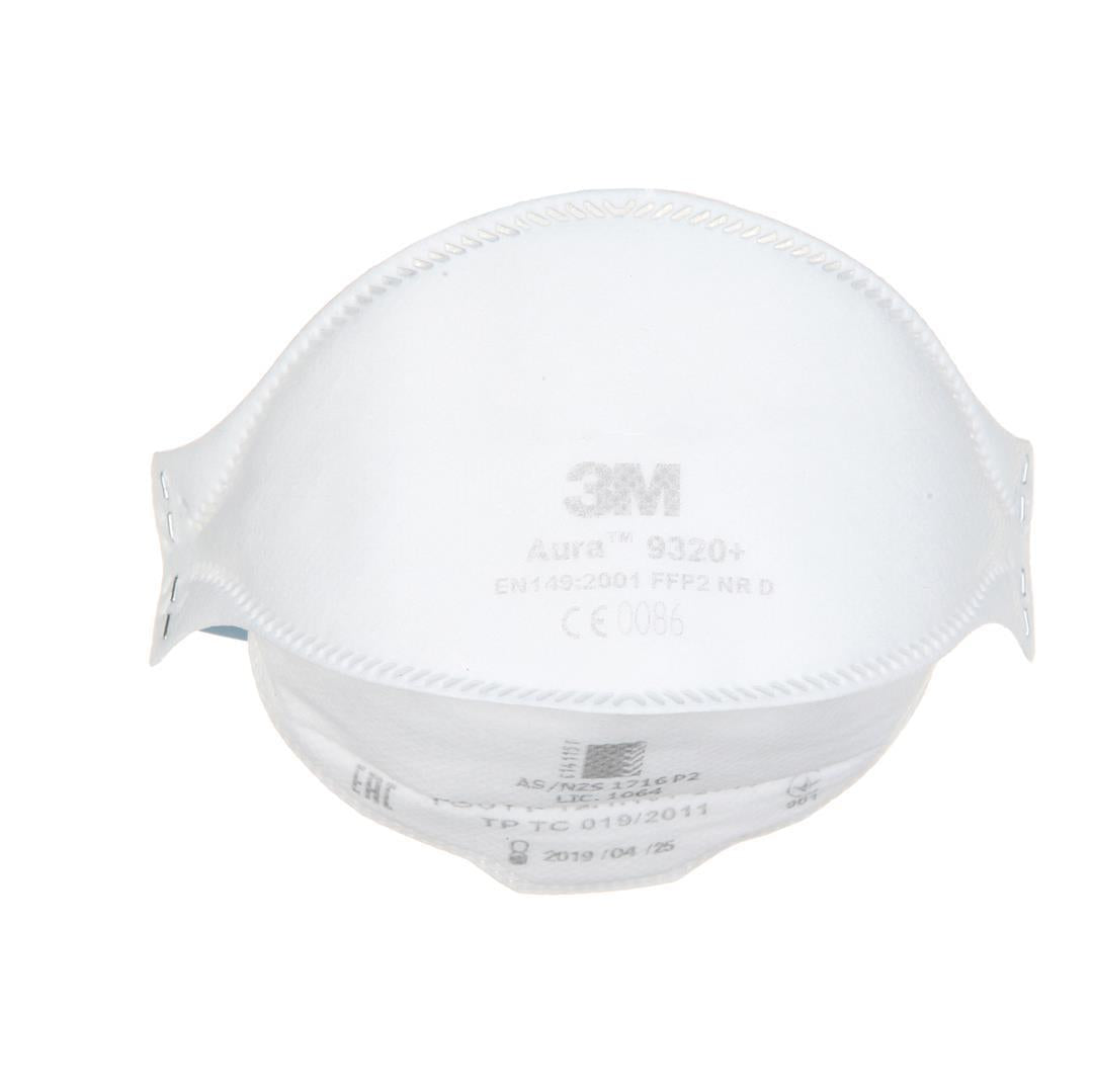 3M Atemschutzmaske Aura 9320+ FFP2 ohne Ventil (Einzel oder Karton mit 20 Stk)