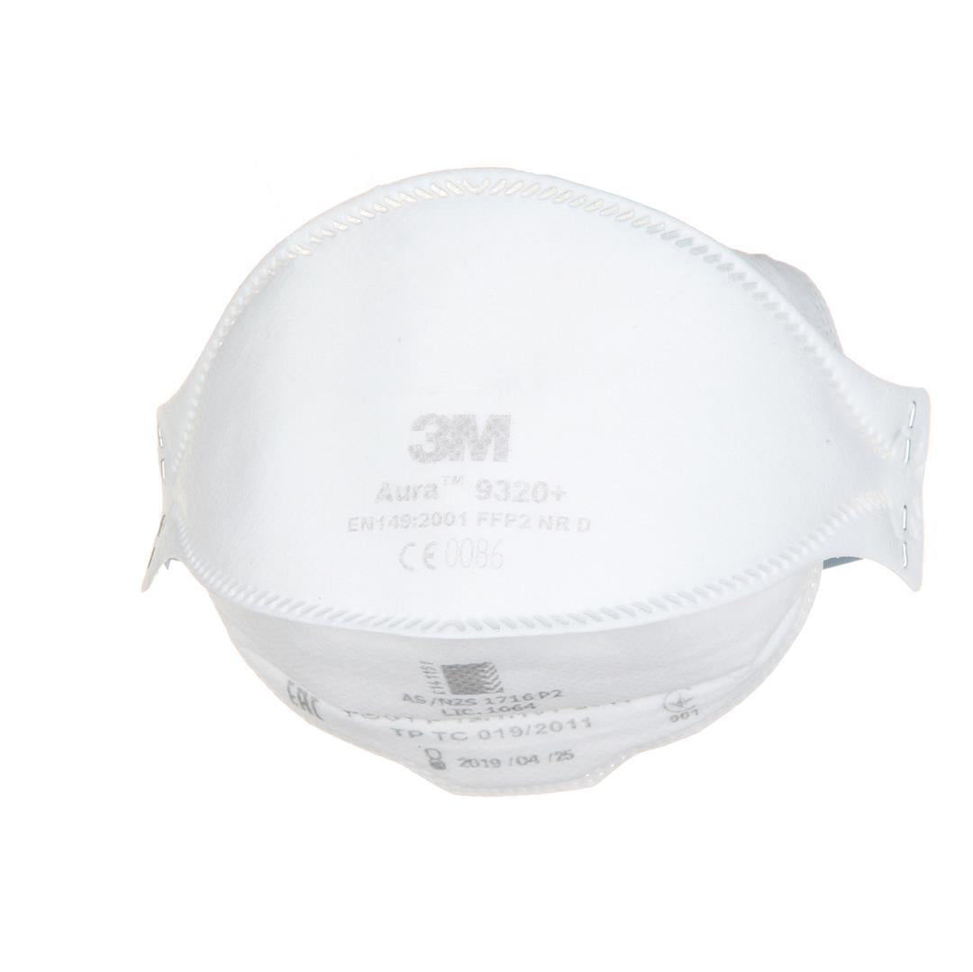 3M Atemschutzmaske Aura 9320+ FFP2 ohne Ventil (Einzel oder Karton mit 20 Stk)