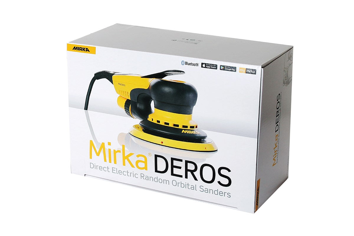 Mirka Zentralabsaugung Elektro-Exzenter Ø 125 mm 5,0 mm Hub, 5/16“ Gewinde, inkl. PU-Teller medium und Schutzauflage 28-Loch (1Stk)