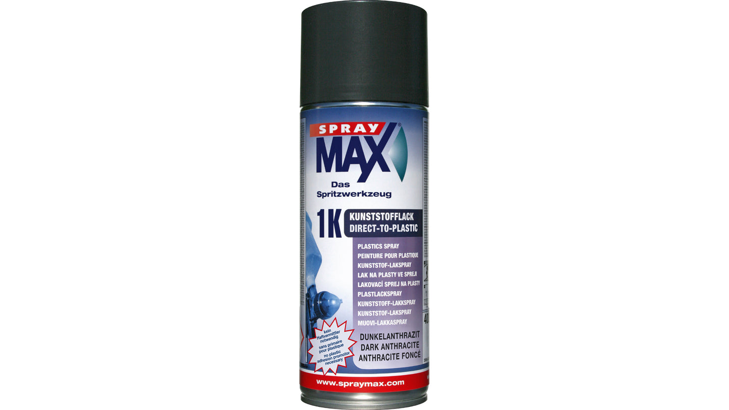 SprayMax 1K DTP-Kunststofflack in Dunkelanthrazit, Schwarz oder Dunkelgrau (400 ml)