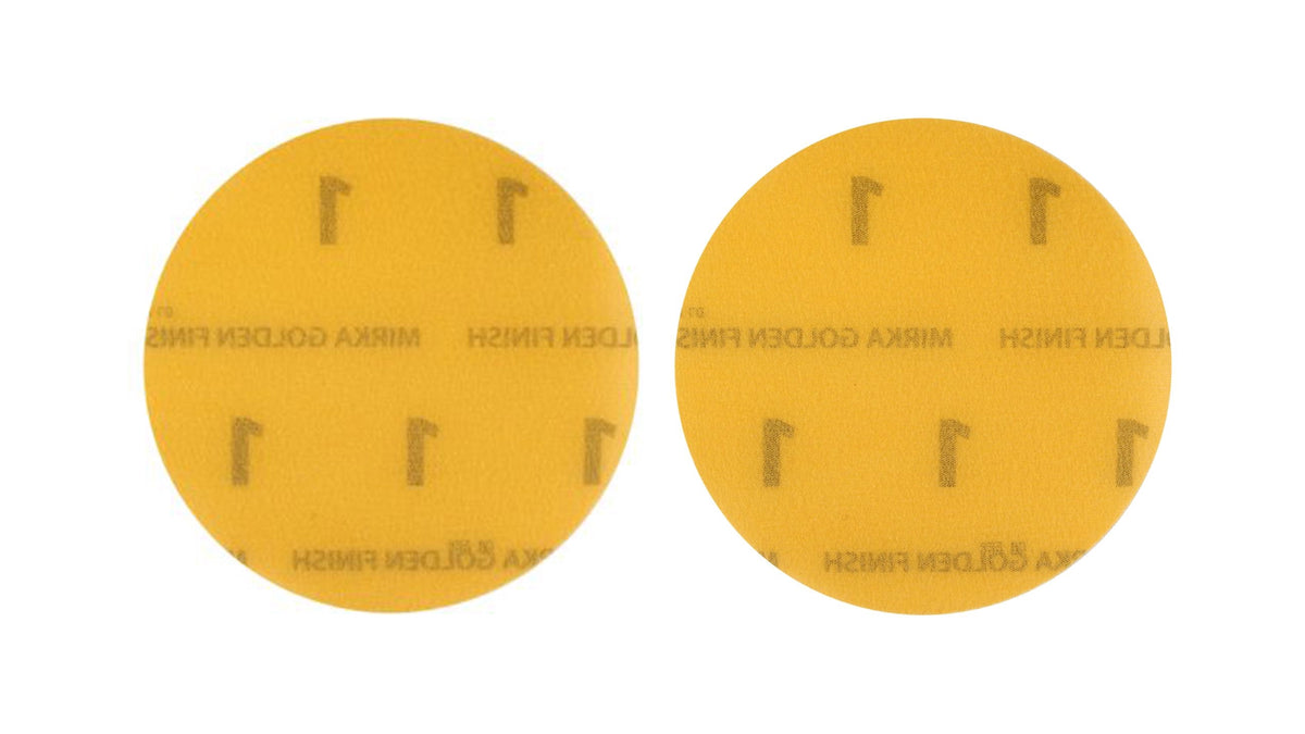 Mirka Golden Finish Scheiben Grip ungelocht 150mm & 77mm (50 Stück)