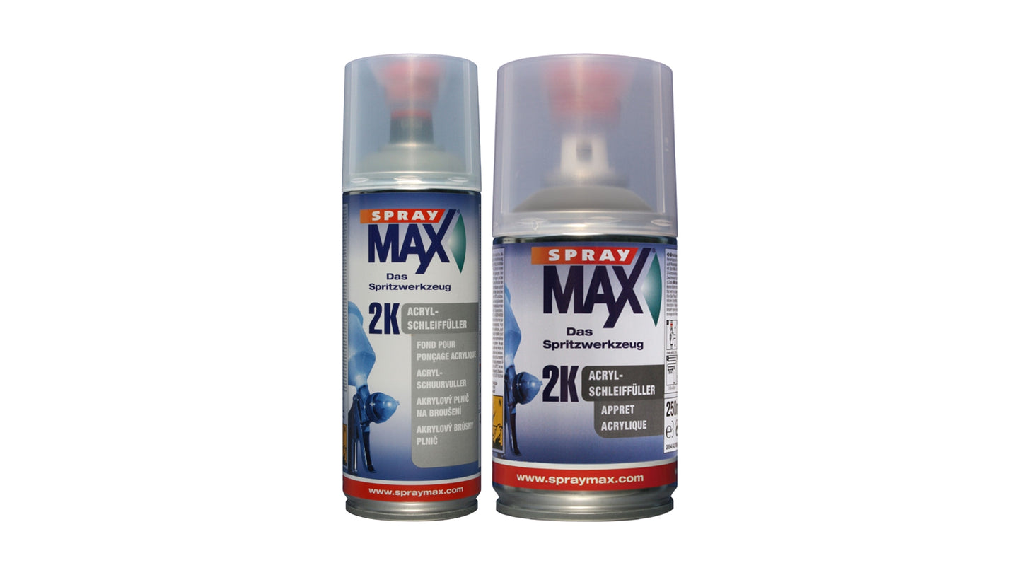 SprayMax 2K Acryl-Schleiffüller grau Spray (400ml oder 250ml)