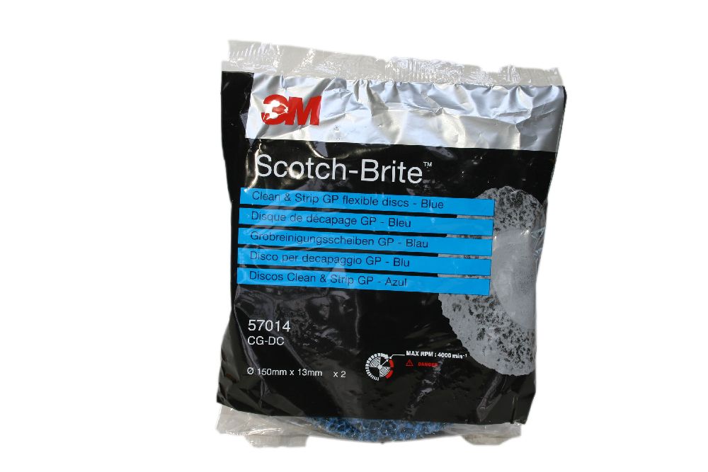 3M Scotch-Brite Grobreinigungsscheiben blau soft 100mm oder 150mm 2er Pack