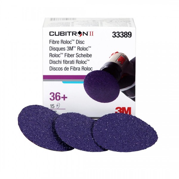 3M 33389 Cubitron II Roloc Scheiben Lila/Braun Ø75 mm 36+ (15 Stk)
