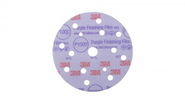 3M 51158 Hookit Purple Schleifscheibe P1200 260L+ 15-Loch Ø150 mm (50 Stk)