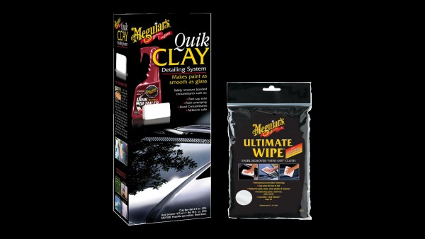 Meguiar's Reinigungsset Quik Clay Detailing System - Starter Kit Set mit Ultimate Wipe AKTIONSSET