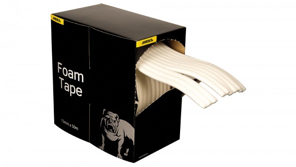 Mirka Foam Tape Ø 13 mm x 50 m Selbstklebendes Schaumstoffband (1Stk)