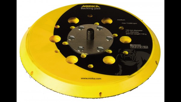 Mirka soft Abranet Grip-Teller (PU) Ø 150 mm 5/16“ Gewinde, geeignet für 6-Loch, Abranet Grip 48-Loc