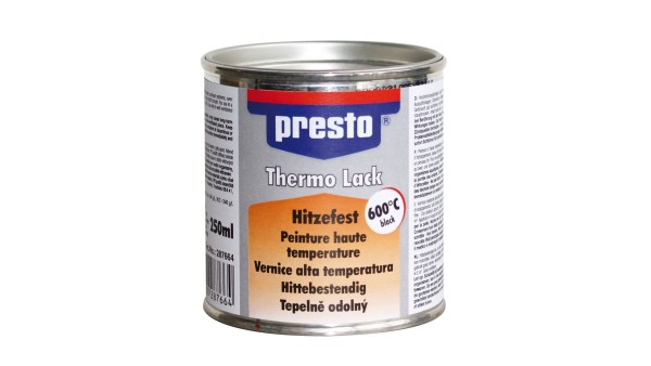 presto Thermolack schwarz hitzefest bis 600°C (250ml)